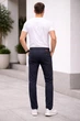 Чоловічі штани чінос Jachs New York, slim fit завужені, темно-сині, розмір W33 - изображение 2