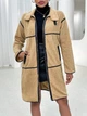 Пальто из искусственной овчины Shein sz2308259758854441 L коричневое (100008207) - изображение 6