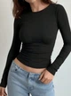 Лонгслив Shein sz2409249953699611 M черный (100007748) - изображение 2