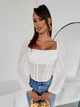 Корсетный топ Shein sz2412143585662823 XL белый (100008496) - изображение 4