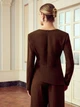 Блуза с вырезом Shein sz25060383257939398 L коричневая (100007779) - изображение 5