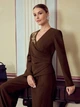 Блуза с вырезом Shein sz25060383257939398 L коричневая (100007779) - изображение 7