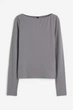 Спортивний лонгслів H&M 1209356002c61 S сірий (100009292) - зображення 5