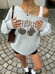 Свитшот Shein sz25090971613371321 S серый (100008007) - изображение 3
