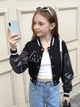 Бомбер Shein sk25062192542840824 128 см черный (100007427) - изображение 1