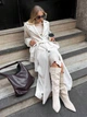 Пальто оверсайз Shein sz2408037557333277 M белое (100007700) - изображение 5