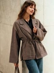 Пальто Shein sz25090403882115108 XL коричневе (100007900) - зображення 6