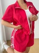 Спортивний костюм (кофта + шорти) Shein sz2501081498019673 4XL червоний (100007884) - зображення 5