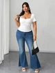 Топ Shein sz25072344413122260 3XL білий (100008006) - зображення 5