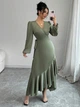 Сукня Shein sz2409071711303446 M хакі (100008372) - зображення 6
