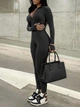 Комбинезон в рубчик Shein sz2312016888529986 M черный (100007808) - изображение 5