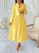 Комплект (піджак + спідниця) Shein sz25021143144606027 M жовтий (100008324) - зображення 4