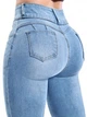 Джинси з ефектом підтяжки сідниць Shein sz25032029098600756 XS блакитні (100007402) - зображення 4