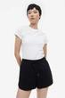 Шорты из хлопка H&M 992104001c61 S черные (100009396) - изображение 1