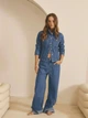 Джинси Shein sz25040232221927366 W28 блакитні (100007418) - зображення 6