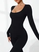 Спортивный комбинезон Shein st2311100825850555 S черный (100007895) - изображение 4