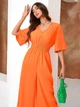 Комбинезон с вырезом Shein sz2312068727524477 S оранжевый (100007419) - изображение 5