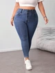 Джинси skinny Shein sz25042912541121844 6XL сині (100007411) - зображення 3