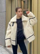 Пальто тедди Shein sz2410185866679701 S молочное (100007672) - изображение 2