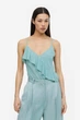 Топ с вырезом H&M 1171522004c61 M голубой (100009353) - изображение 1