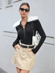 Боді у рубчик Shein sz2308187672272748 L чорне (100007776) - зображення 1