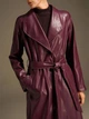 Пальто Shein sz25052021041000201 M бордовое (100008345) - изображение 2