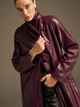 Пальто Shein sz25052021041000201 M бордовое (100008345) - изображение 4