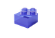Pojemnik LEGO Klocek 4 Transparentny fioletowy z brokatem (40090800) (5711938249397) - obraz 1