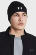 Чоловіча чорна шапка UA Men's Storm Launch Beanie Under Armour OSFM 1380001-001 - изображение 2