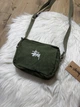 Сумка через плече Stussy Canvas з бавовни, зелена - зображення 8