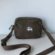 Сумка через плече Stussy Canvas з бавовни, хакі - зображення 1