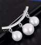 Брошь булавка Fashion Jewelry с жемчужинами, брошь-фиксатор для одежды,на платья, пиджак, серебристый (SVS) - изображение 3