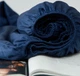 Простыня на резинке Moon&Star Navy Blue Сатин Premium 140х190х25 см (MS-850003949) - изображение 4