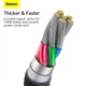 Кабель 100W Baseus Crystal Shine Series Fast Charging Data Cable Кабель USB to Type-C 5А 1.2m CAJY000401 Black - зображення 9