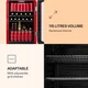 Холодильна шафа-вітрина Klarstein PopLife 115L Red - изображение 5