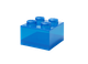Pojemnik LEGO Klocek 4 Transparentny niebieski z brokatem (40090805) (5711938249953) - obraz 2