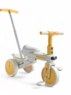 Триколісний дитячий велосипед біговел з батьківською ручкою Tricycle 01 KE5189 музичний з підсвічуванням від 1,5 року жовтий легкий пластиковий керований для малюків - зображення 1