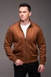 Мужская замшевая куртка R.A. "Woody" коричневая , воротник стойка 2490-XL - изображение 2