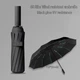 Парасоля складна автоматична Super Strong 60Bone Windproof, велика, вітростійка, водонепроникна, з UV-захистом, синій - зображення 3