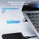 Адаптер Cable Matters Type-C U-Shape 180 Degree, 40Gbps, 4K@240Hz, 240Вт, 12мм, silver - зображення 6