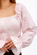 Блуза-селянка женская Where Uwear розовая 347263_L - изображение 2