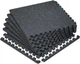 Мат-пазл DualMat 60×60×2 см (чорний/сині вкраплення) — 1 шт - зображення 3