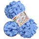 Alize Puffy, Темно-голубой №289, 100г/9м – Ализе Пуффи, плюшевая пряжа с готовыми петлями для вязания руками пледов, игрушек и аксессуаров - изображение 1