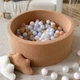 Сухий басейн Joyful Kids хутро Теді 100x40 см Бежевий з кульками 100 шт - зображення 1