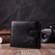 Чоловічий горизонтальний гаманець із натуральної шкіри ST Leather 22455 Чорний - зображення 8