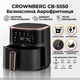 Аерофритюрниця Crownberg CB-5550 5 л 2000 Вт мультипіч з сенсорним керуванням LED дисплеєм 9 програмами аерогриль для смаження випікання грилю запікання та приготування страв без олії - изображение 2