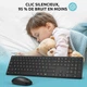 Бездротовий комплект клавіатура і миша 2.4GHz slim тихі кнопки для ПК ноутбука - зображення 6