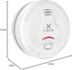 Детектор дыма X-Sense SD11 пожарный сигнализатор батарея 10 лет защита дома сигнал тревоги белый - изображение 4