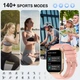Смарт часы 1.96 Bluetooth звонки 140+ режимов пульс SpO2 IP68 фитнес трекер монитор здоровья - изображение 2