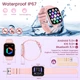 Смарт-годинник 1.83 з Bluetooth дзвінками фітнес трекер 123 режими IP68 пульсометр рожеві - зображення 3
